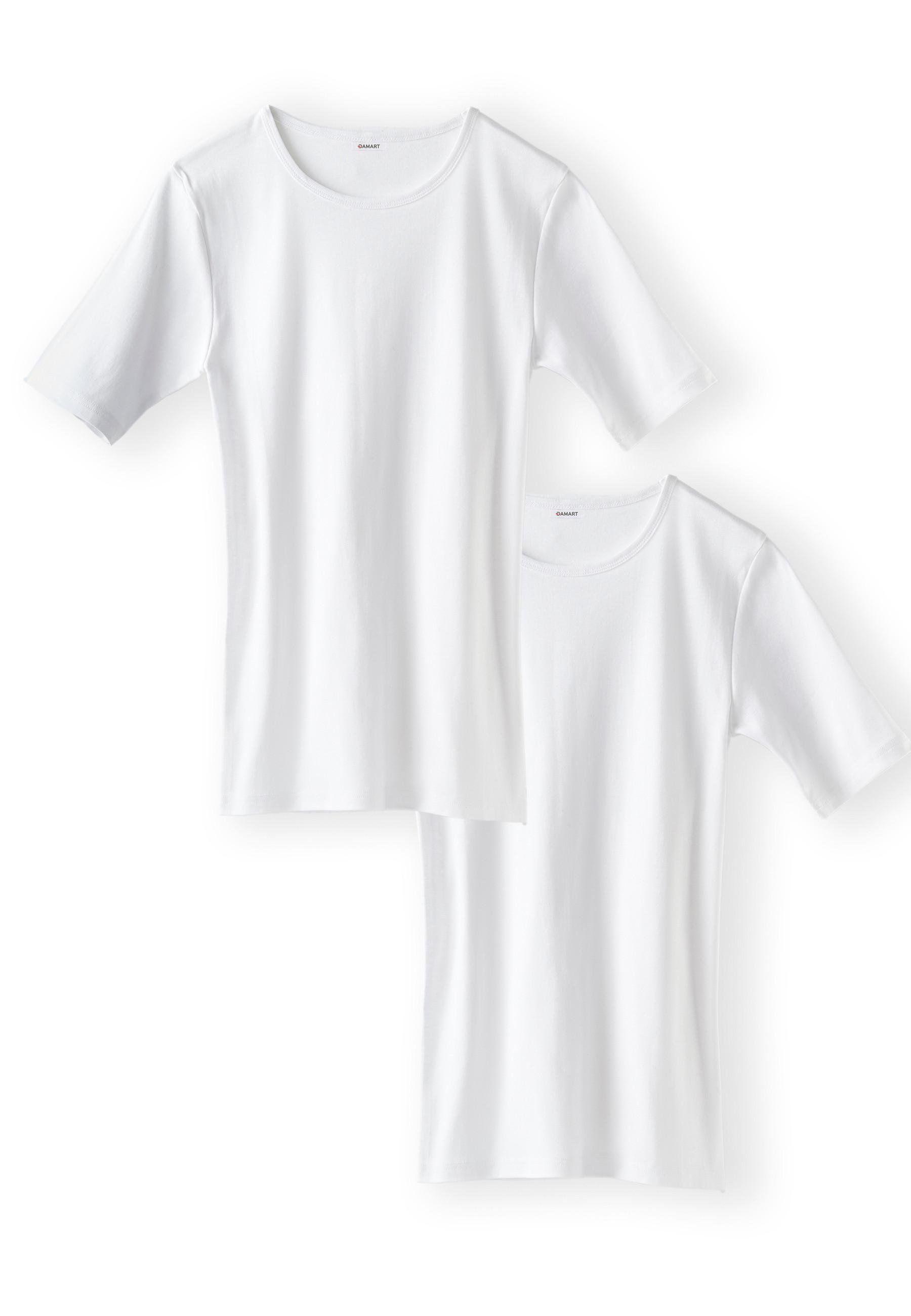 Damart  Lot de 2 tee-shirts col rond Essential. 