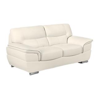 Vente-unique Ledersofa 2Sitzer Elfenbein THIBAULT  