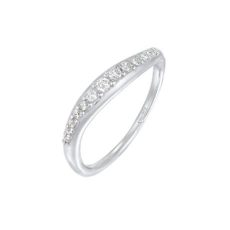 Elli  Ring Zirkonia Schwungvolles Design 925 Sterling Silber 