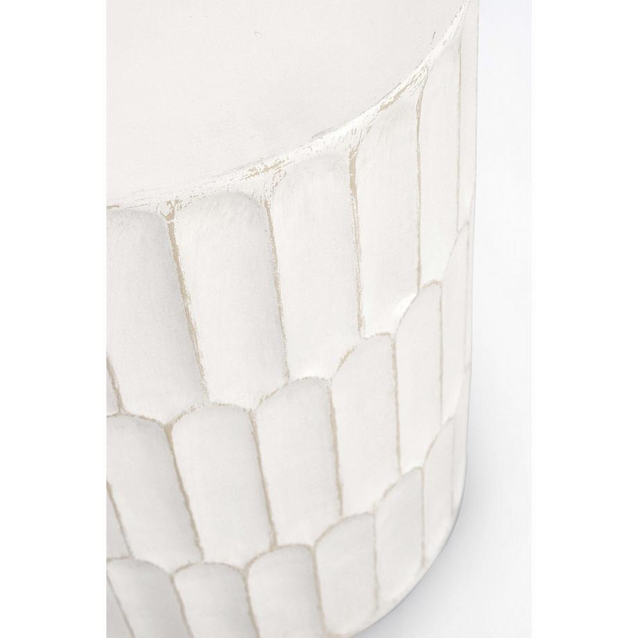 mutoni Table basse Caesar blanc rond 40  