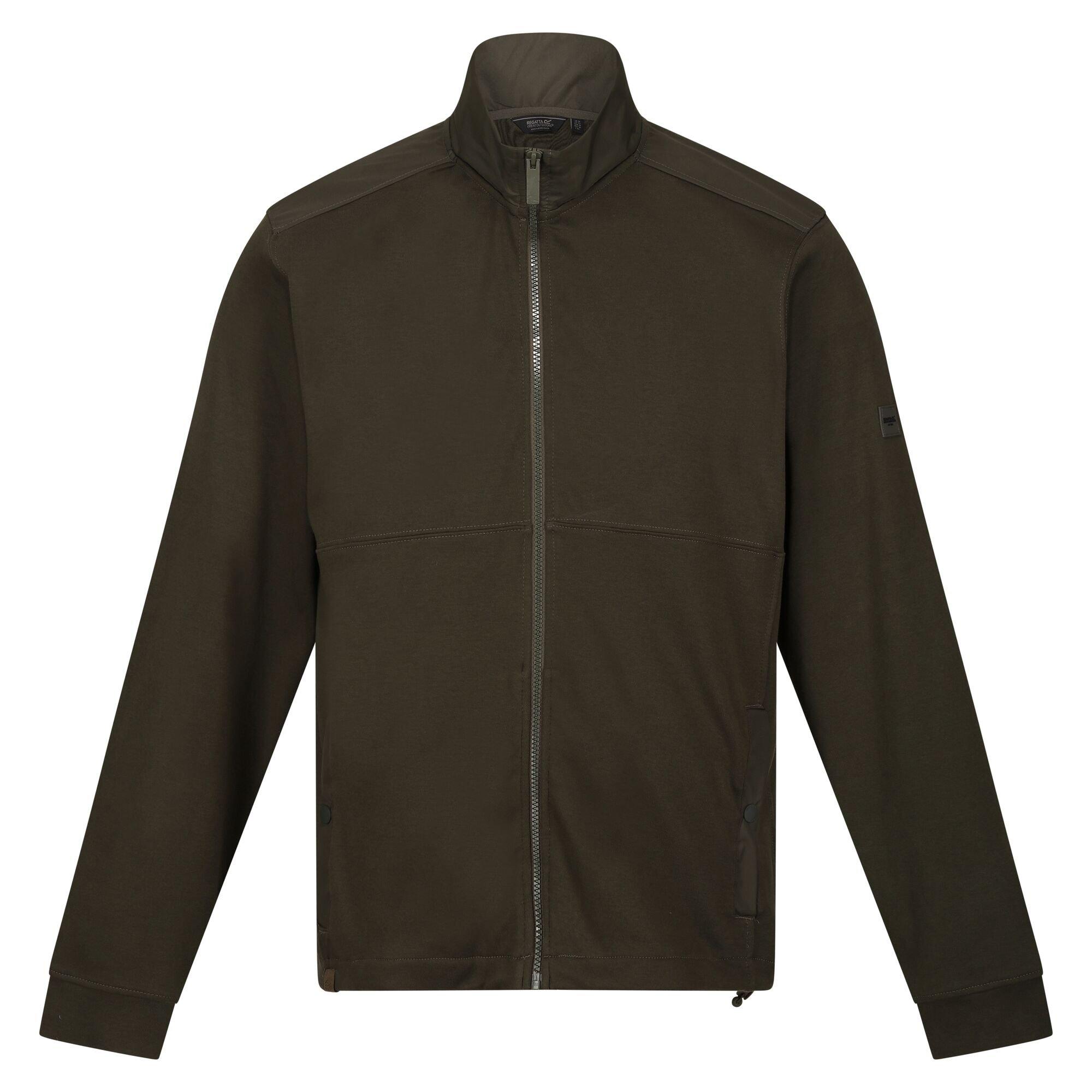 Image of Leveson Fleecejacke Durchgehender Reißverschluss Herren Khaki M