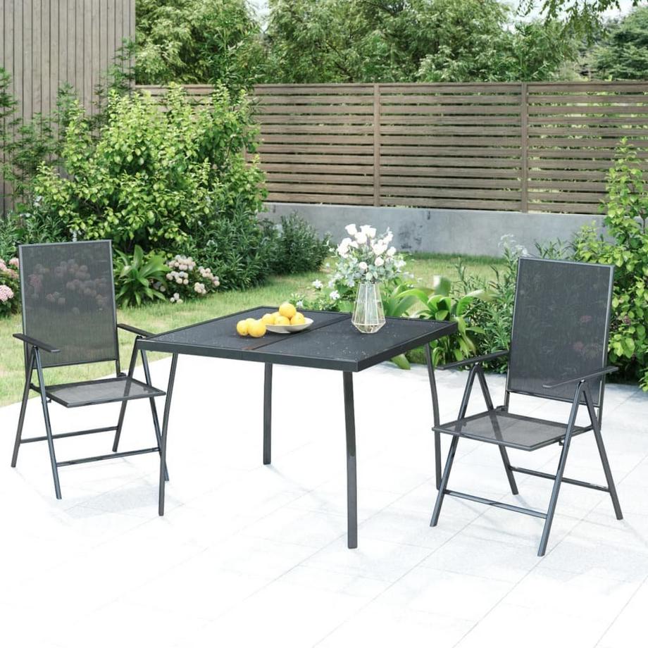 VidaXL set da pranzo da giardino Acciaio  