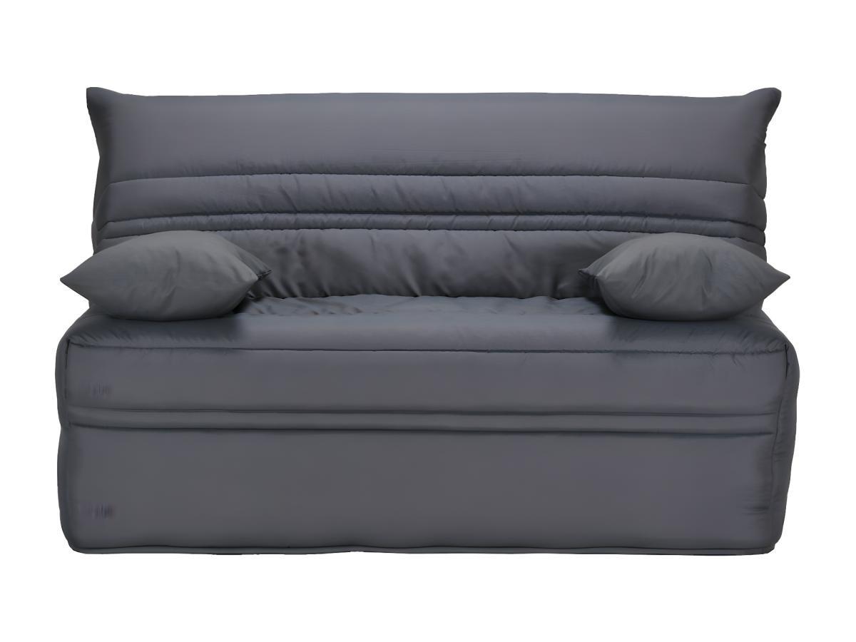 Vente-unique Schlafsofa Klappsofa - Schließhilfe - Baumwolle - 140 x 190 cm - Grau - CANYON III  