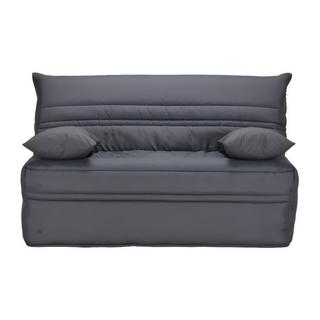 Vente-unique Schlafsofa Klappsofa - Schließhilfe - Baumwolle - 140 x 190 cm - Grau - CANYON III  