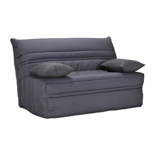 Vente-unique Schlafsofa Klappsofa - Schließhilfe - Baumwolle - 140 x 190 cm - Grau - CANYON III  