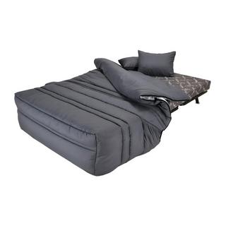 Vente-unique Schlafsofa Klappsofa - Schließhilfe - Baumwolle - 140 x 190 cm - Grau - CANYON III  