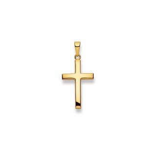 MUAU Schmuck  Anhänger Kreuz Gelbgold 750, 29x14mm 