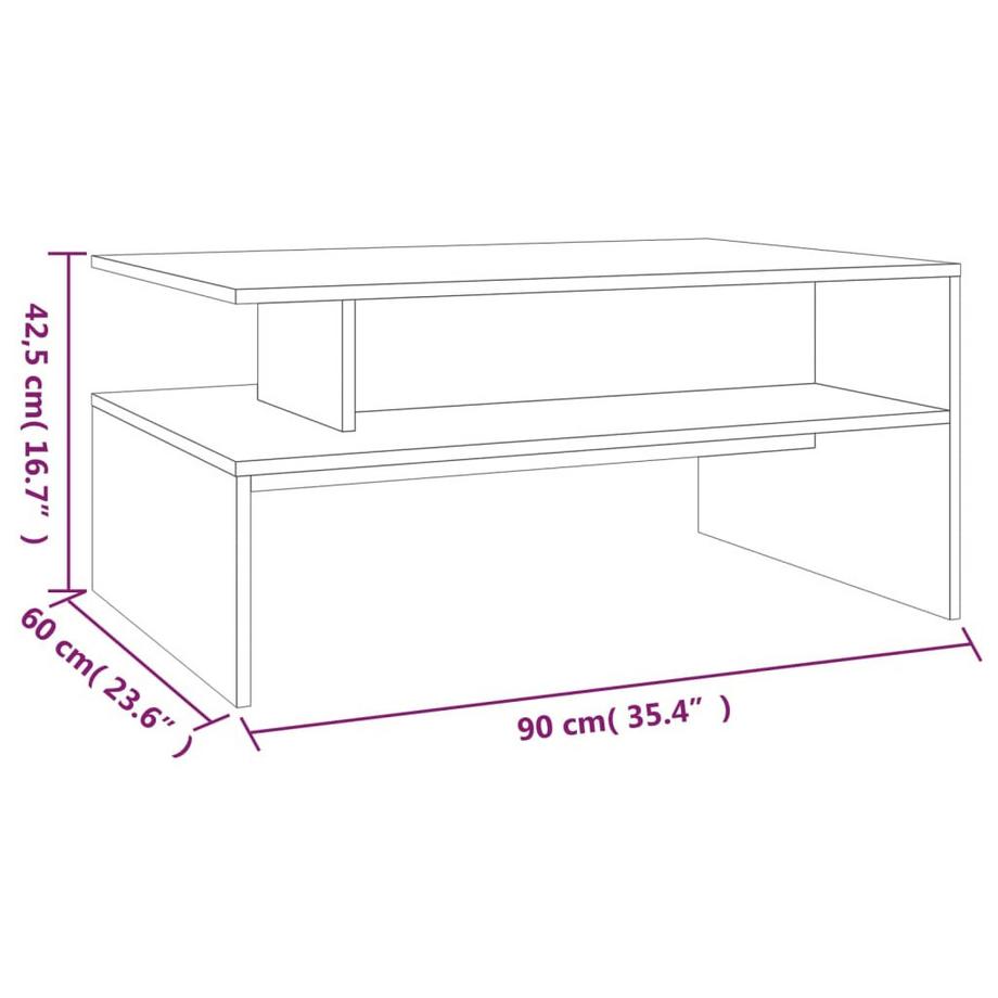 VidaXL Table basse bois d'ingénierie  