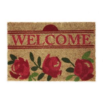 Fußmatte Kokosfaser mit Rosen