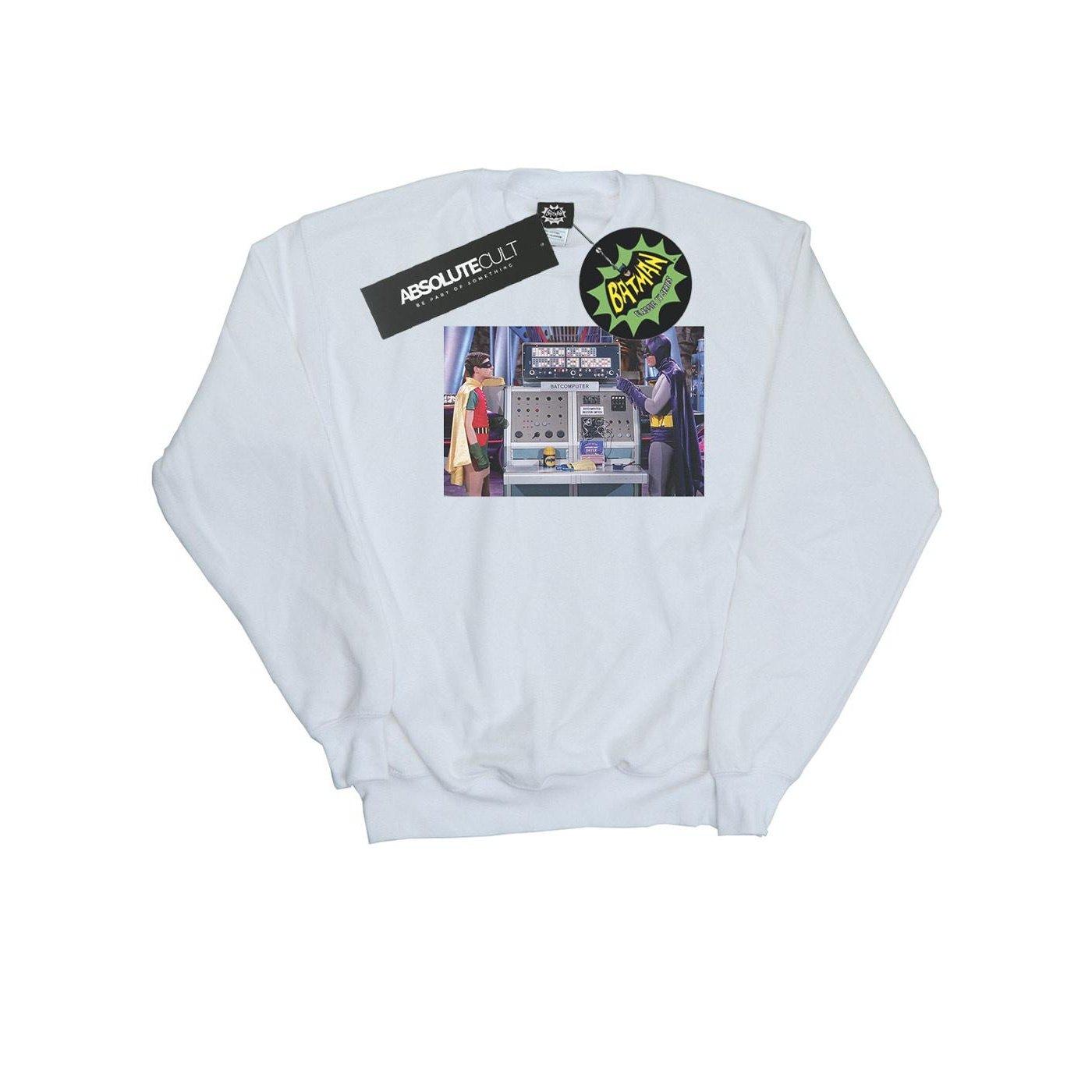 Image of Batman Tv Series Batcomputer Sweatshirt Mädchen Weiss 128