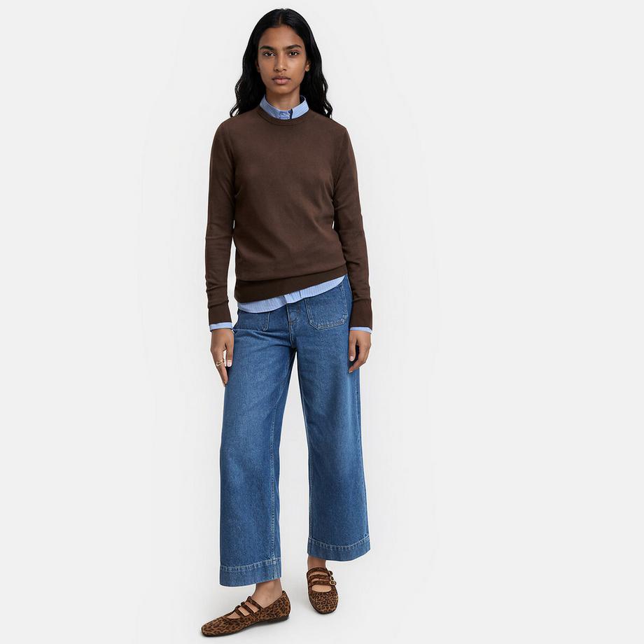 La Redoute Collections  Pullover mit Rundhalsausschnitt und langen Ärmeln aus Feinstrick 
