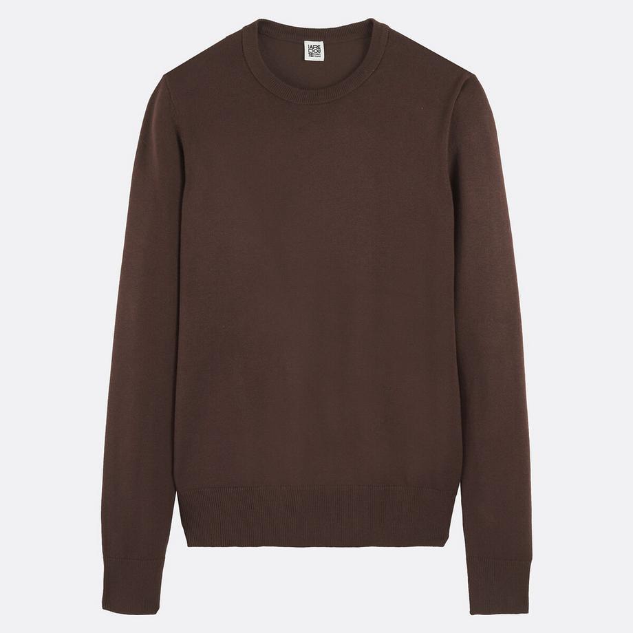 La Redoute Collections  Pullover mit Rundhalsausschnitt und langen Ärmeln aus Feinstrick 