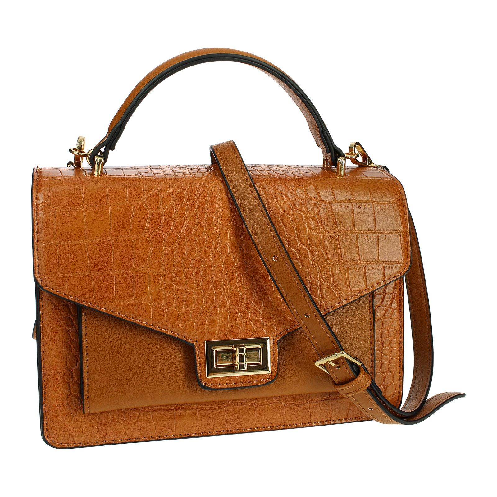 Image of Krokodil Umhängetasche Damen Braun ONE SIZE