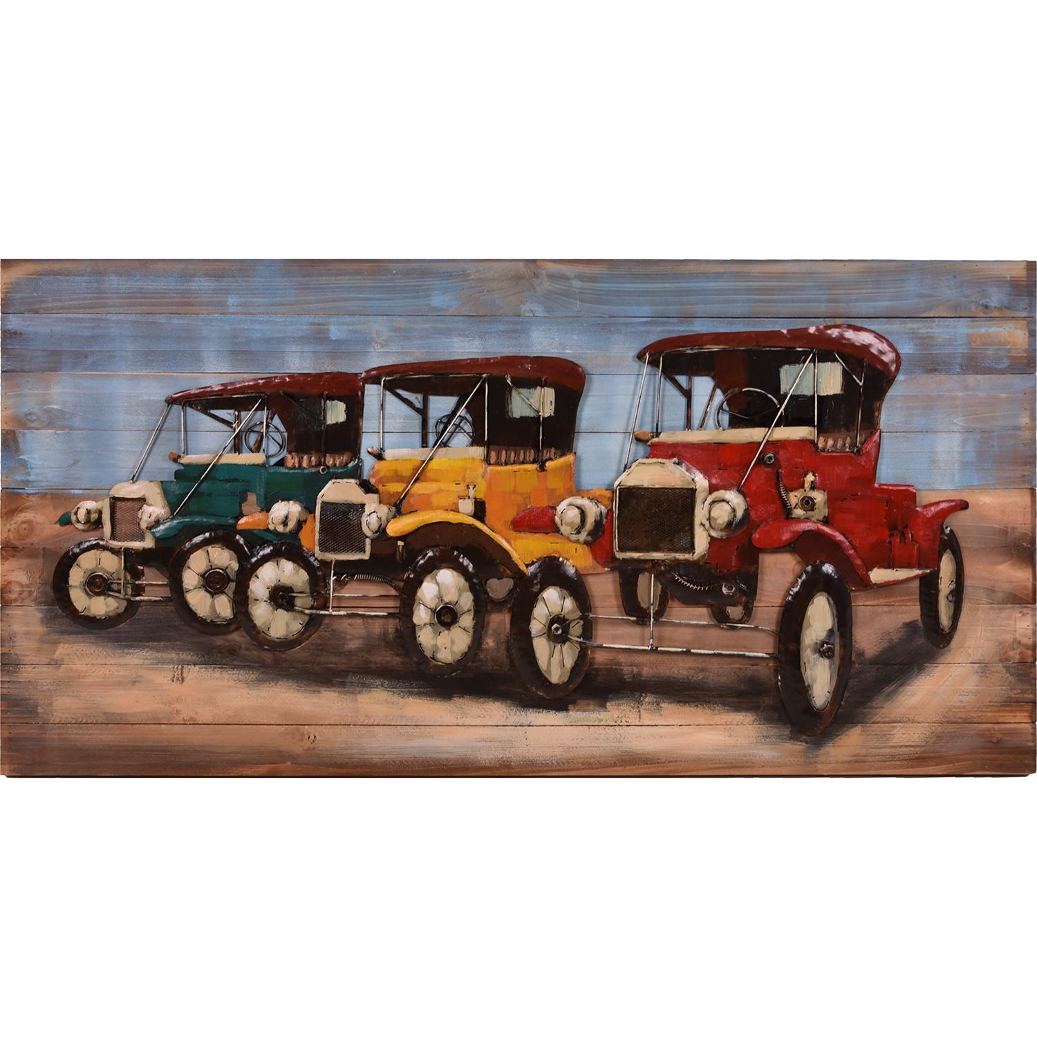 Image of 3D Metallbild Oldtimer Visionik 140x70 3D Metallbild Oldtimer Visionik 140x70