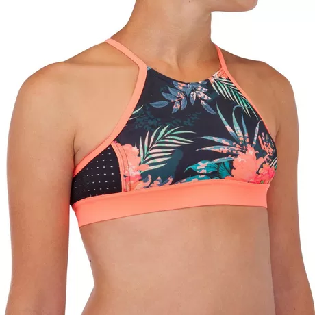 OLAIAN HAUT DE MAILLOT DE BAIN SURF FILLE BRASSIERE NOIR BAHA 900