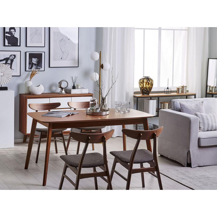 Beliani Tavolo da pranzo en Fibra a media densità (MDF) Retrò MADOX  