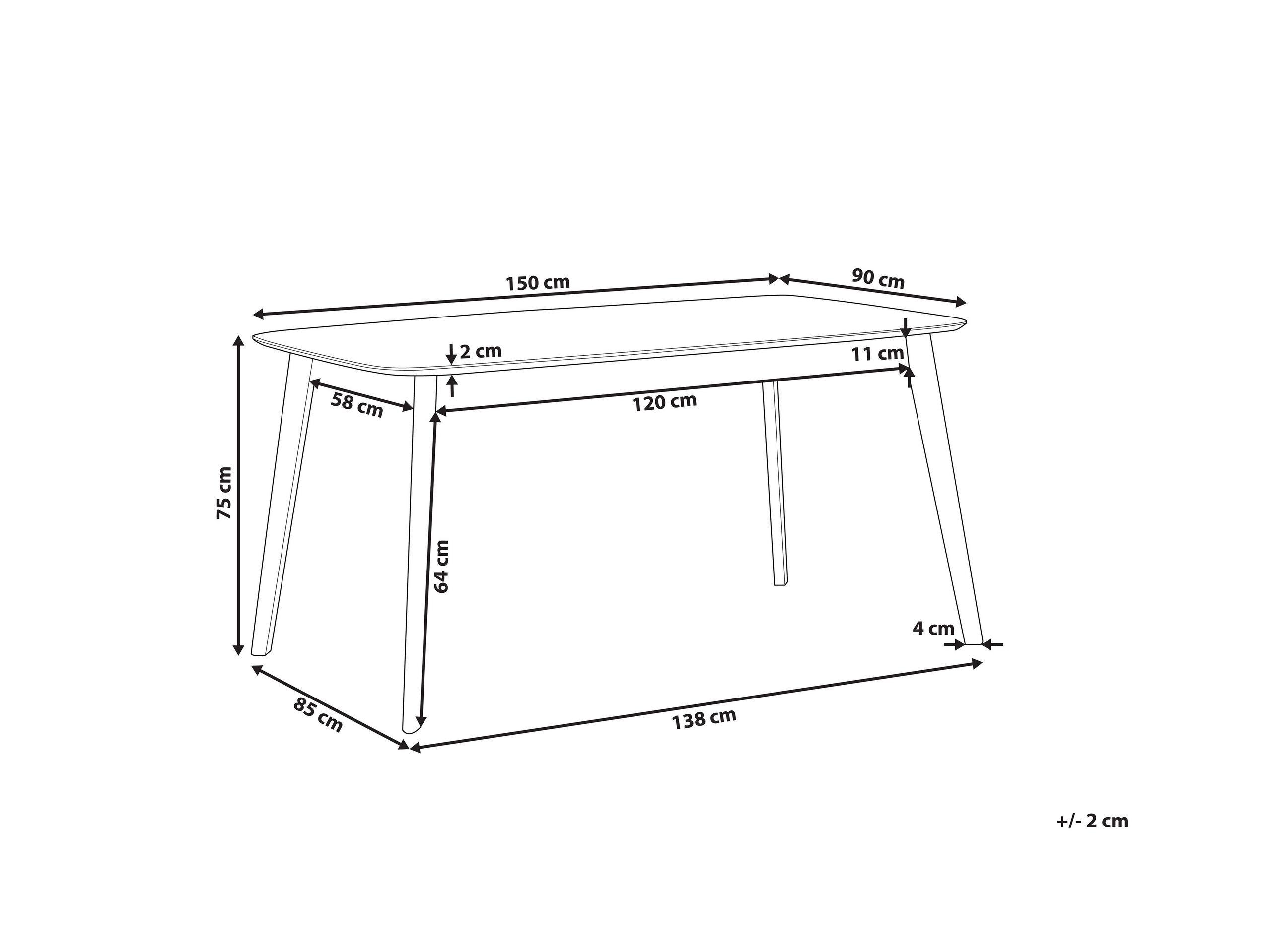 Beliani Esstisch aus MDF-Platte Retro MADOX  
