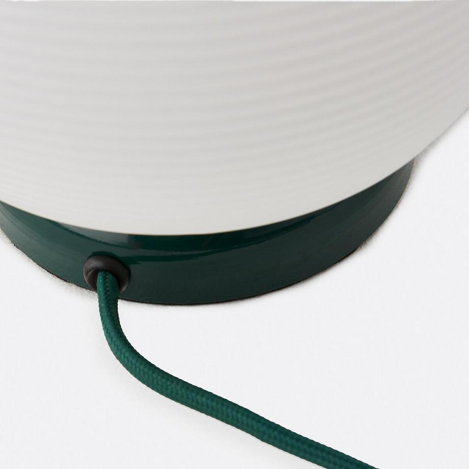 La Redoute Intérieurs Tischlampe TILAN aus gerilltem Opalglas und Eisenmetall  