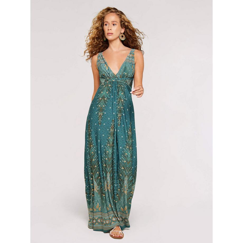 Robe longue à motifs cachemire