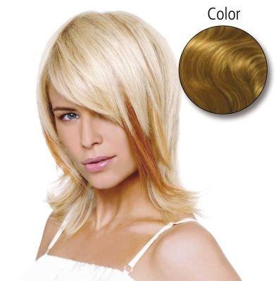 Image of Natur Glatt 40cm 22 Sehr Hellgoldblond 12 Stück Echthaar Damen golden 40cm