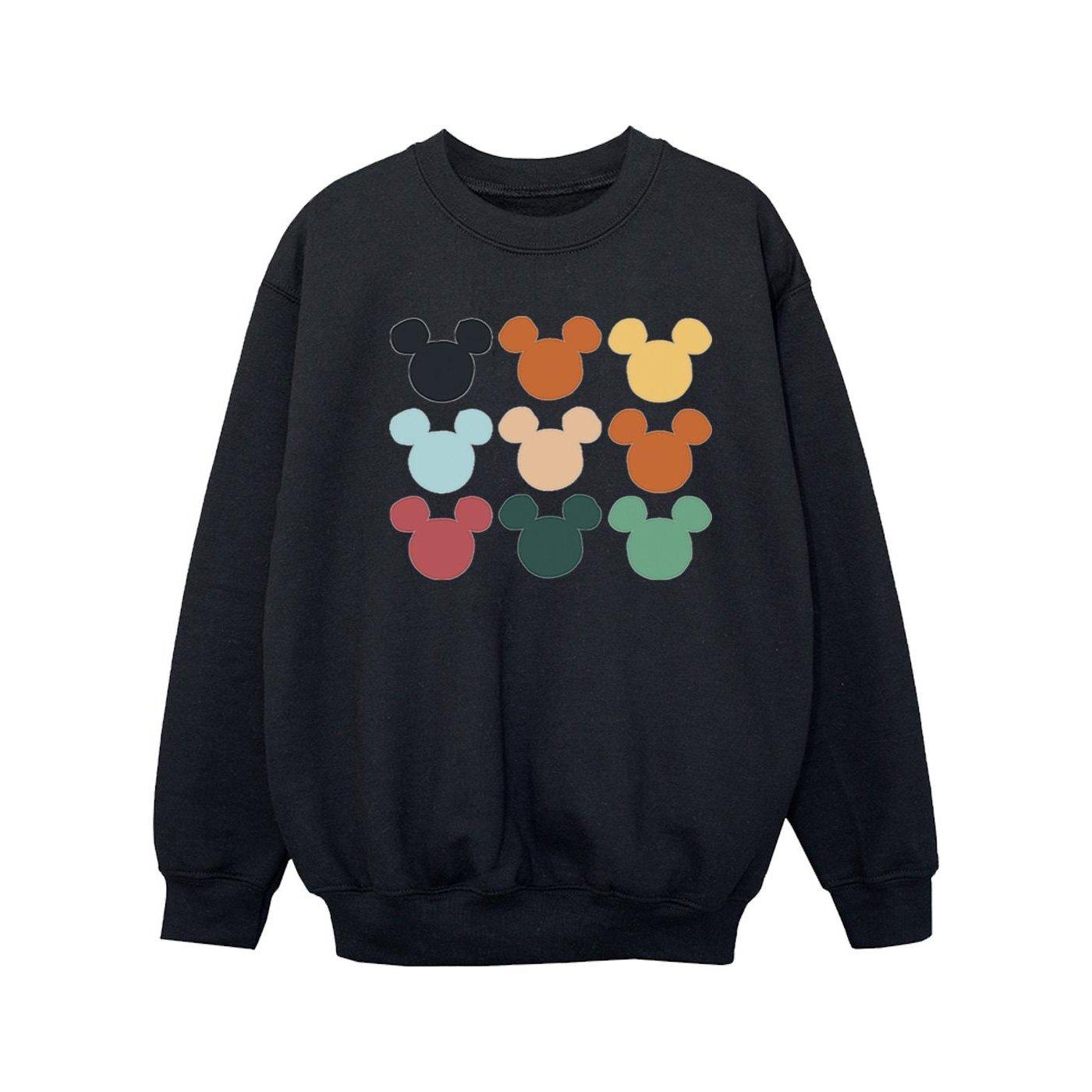 Image of Mickey Mouse Heads Square Sweatshirt Mädchen Schwarz 152-158
