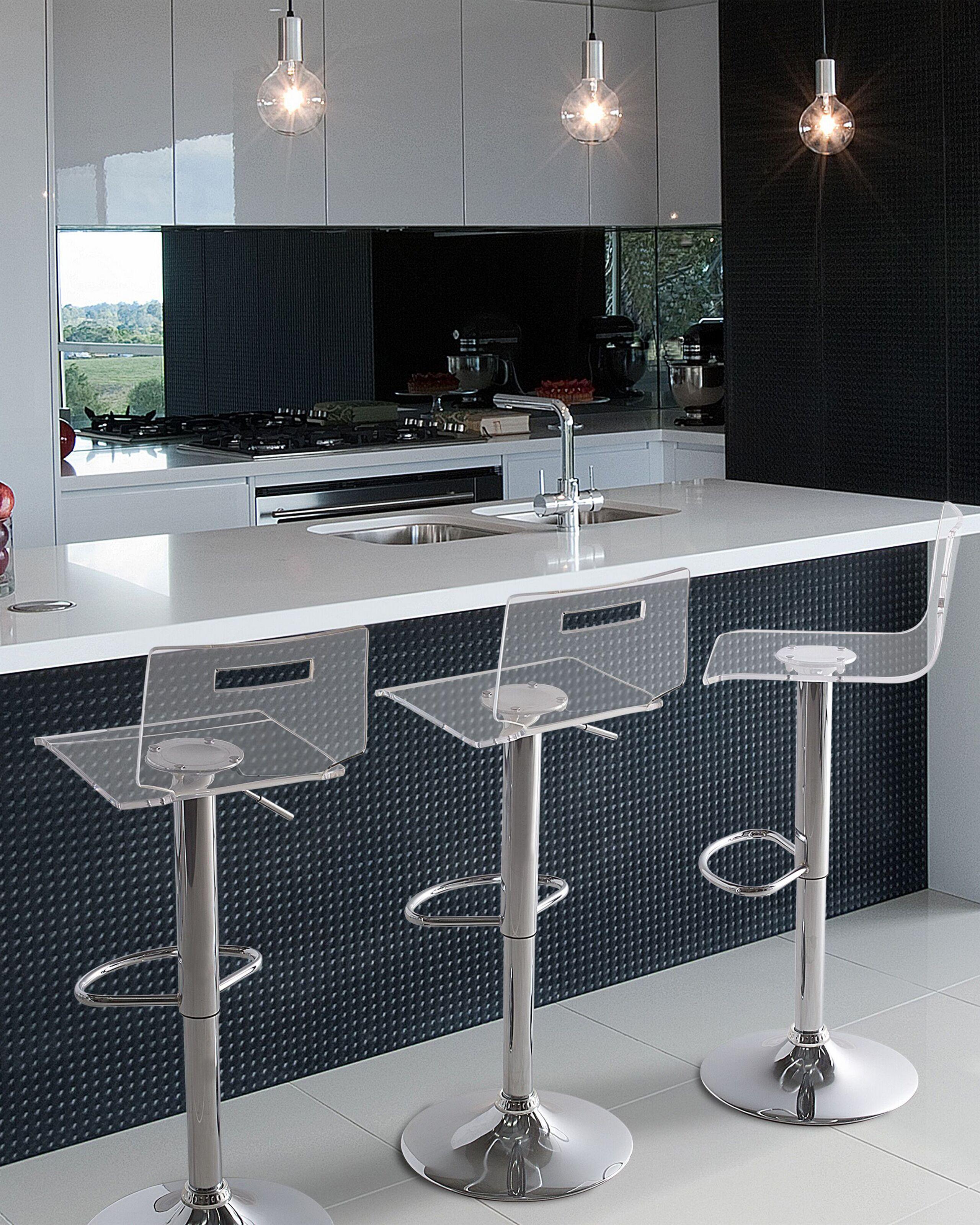 Beliani Set di 2 sedie alte en Acrilico Moderno MALTA  