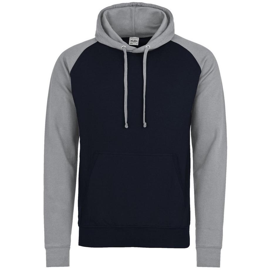 Just Hoods Sweatshirt/chandail de baseball à capuche bicolore