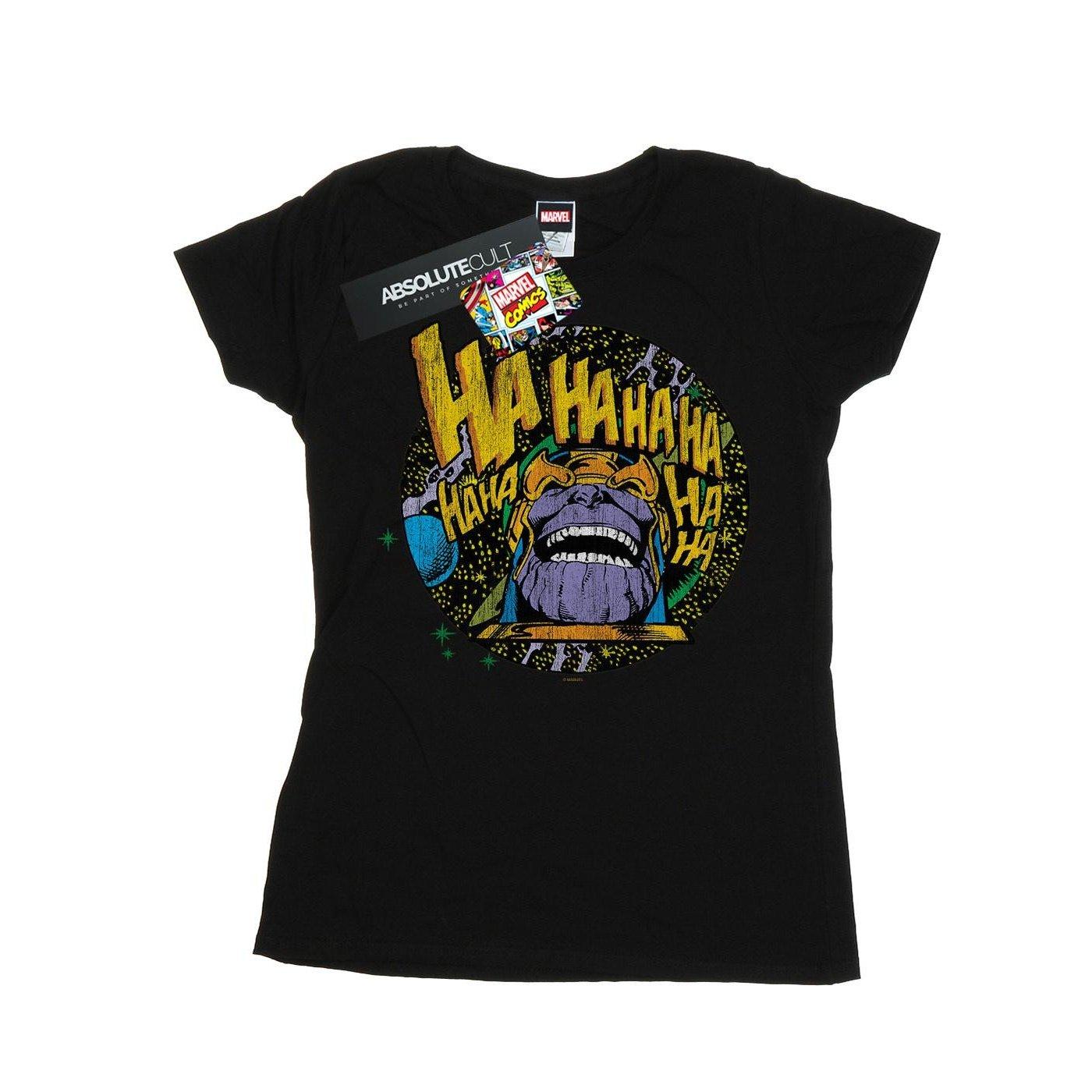 Image of Thanos Laughs Tshirt Damen Schwarz S