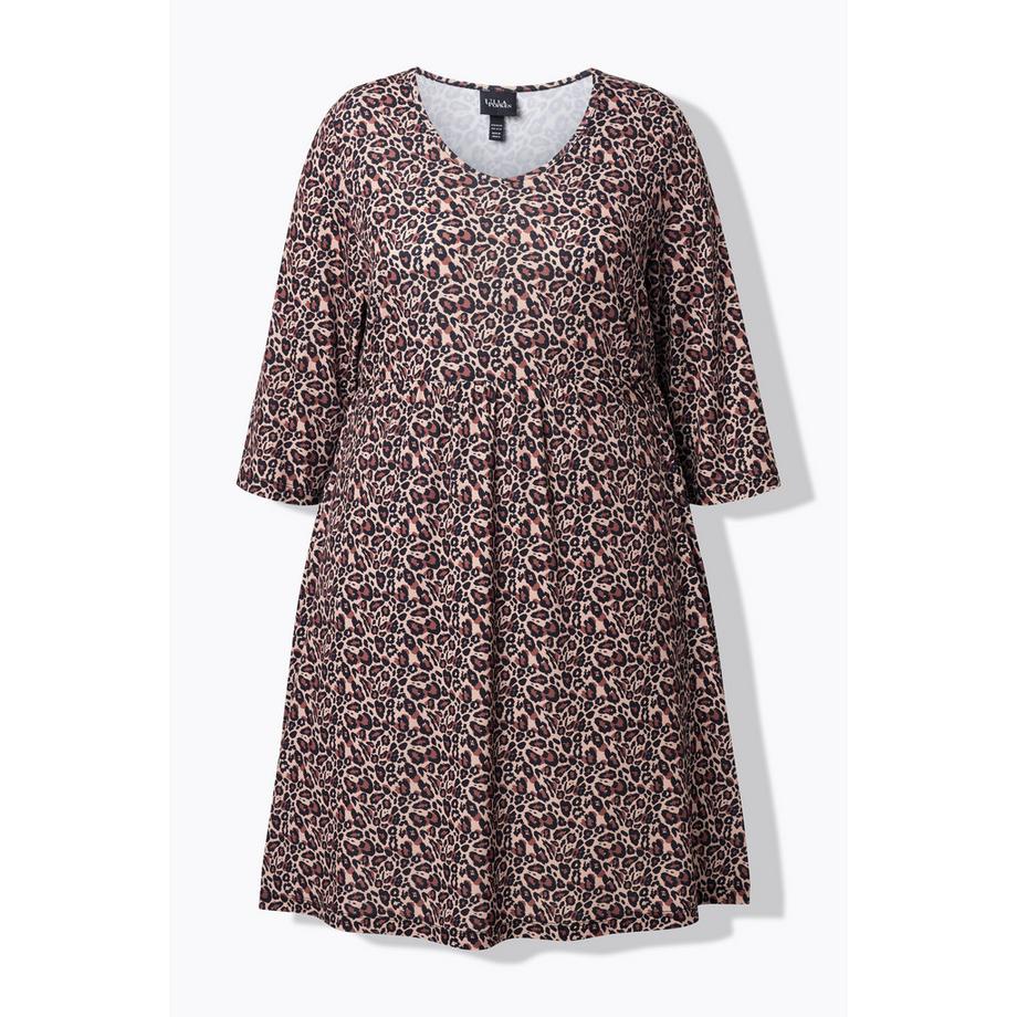 Ulla Popken Tunique évasée col en V manches 3/4 avec poches  