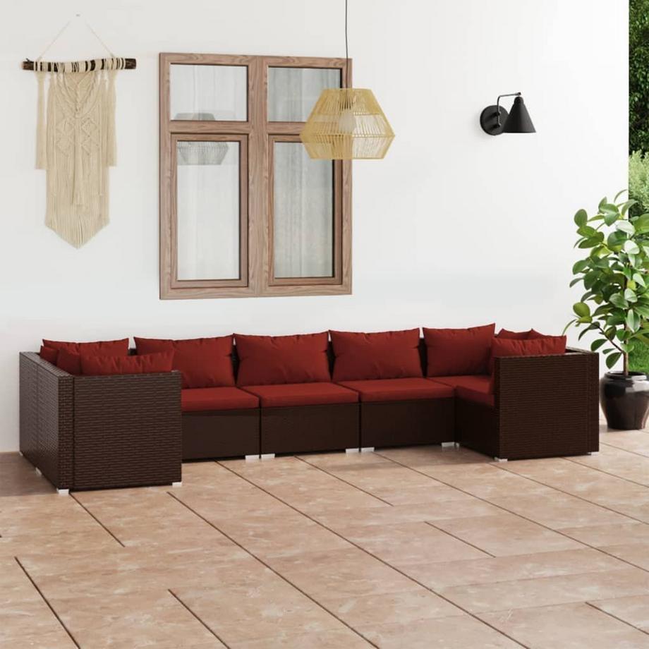 VidaXL set salotto da giardino Polirattan  