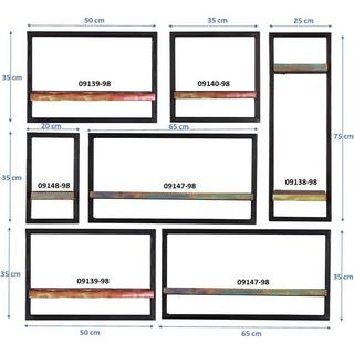 mutoni Wandregal River bunt 120x25x115 (7-tlg)  