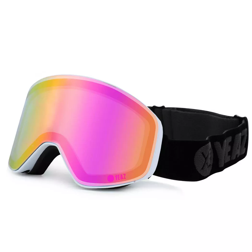 YEAZ Magnet-Ski-Snowboardbrille pink verspiegelt/weiß APEX