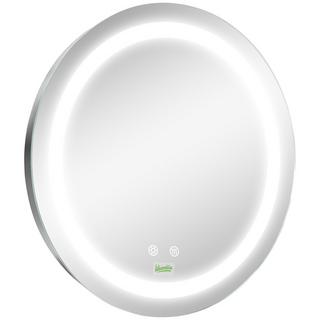 Northio Specchio da bagno, Ø50 cm IP44, specchio da bagno con illuminazione a LED, funzione touch, funzione memory, antiappannamento  