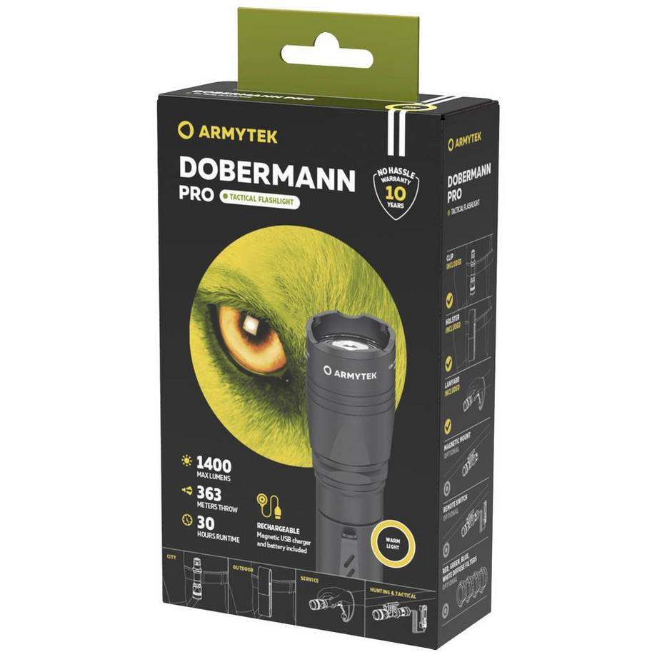 ArmyTek  Lampe Dobermann Pro Magnet USB 2 en 1 avec charge magnétique 