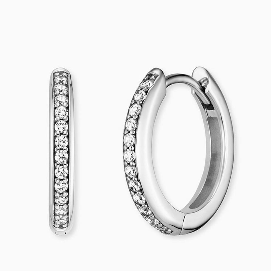 Créole ERE-LOLA-ZI-CR-16 Boucles d'oreilles avec zirconiums pour