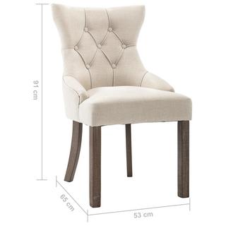 VidaXL Chaise de salle à manger tissu  