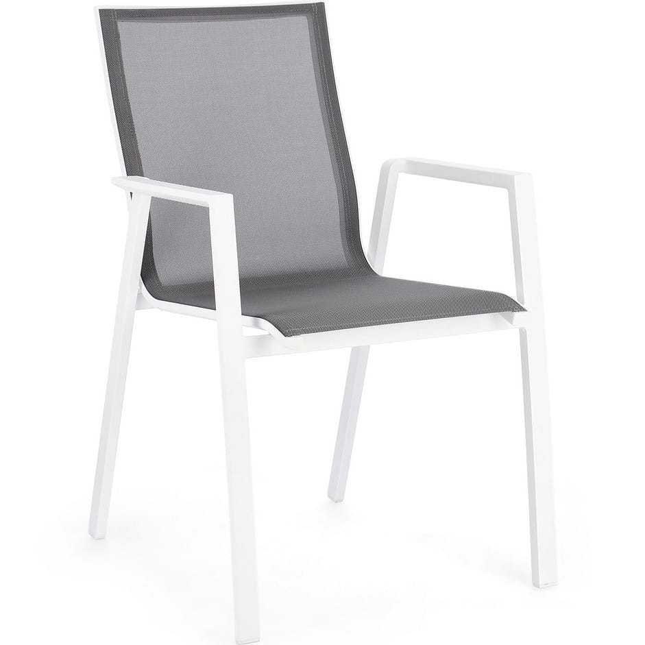 mutoni Fauteuil de jardin Krion blanc  