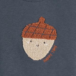 La Redoute Collections  Sweatshirt mit Druckknöpfen aus Molton mit Haselnuss-Print in Bouclé 