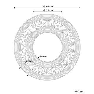 Beliani Wandspiegel aus Bambusholz Boho CACOMA  