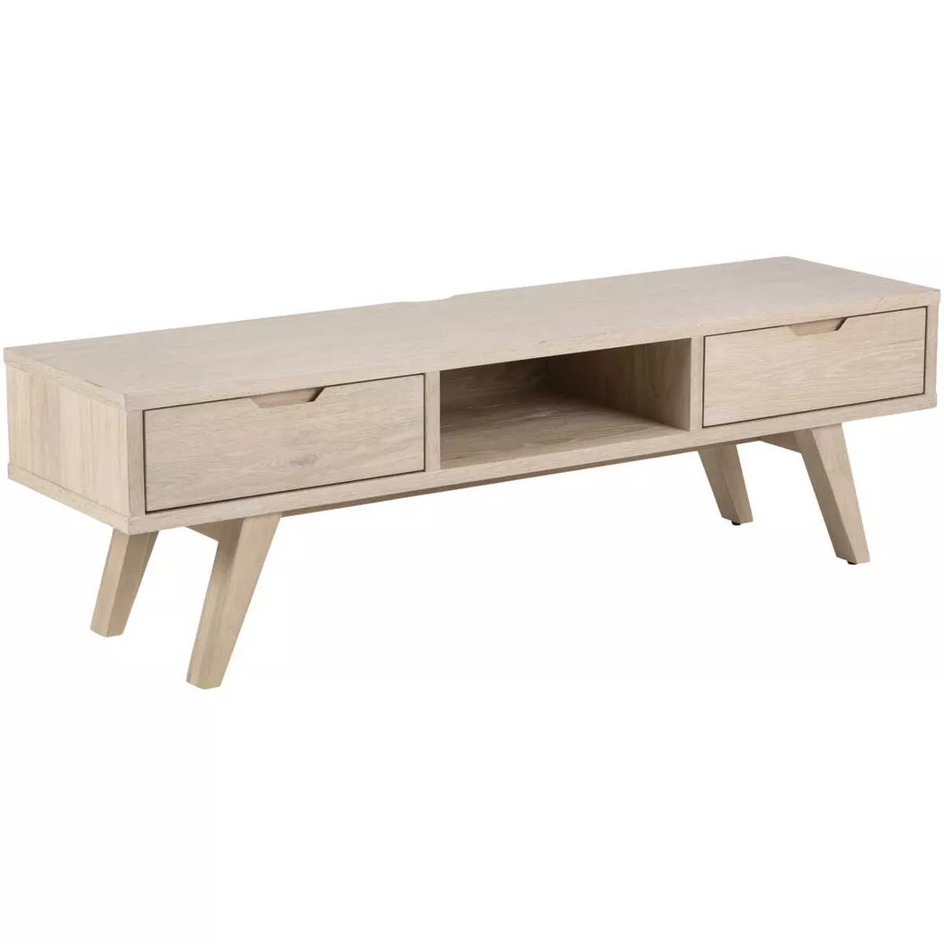 mutoni - TV-Möbel Upsala Eiche weiss 150x40, One Size