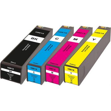 Tinte HP No 981X, bk,c,m,y 1x254, 3x150 ml, 14350, 1220, 12290, 12175