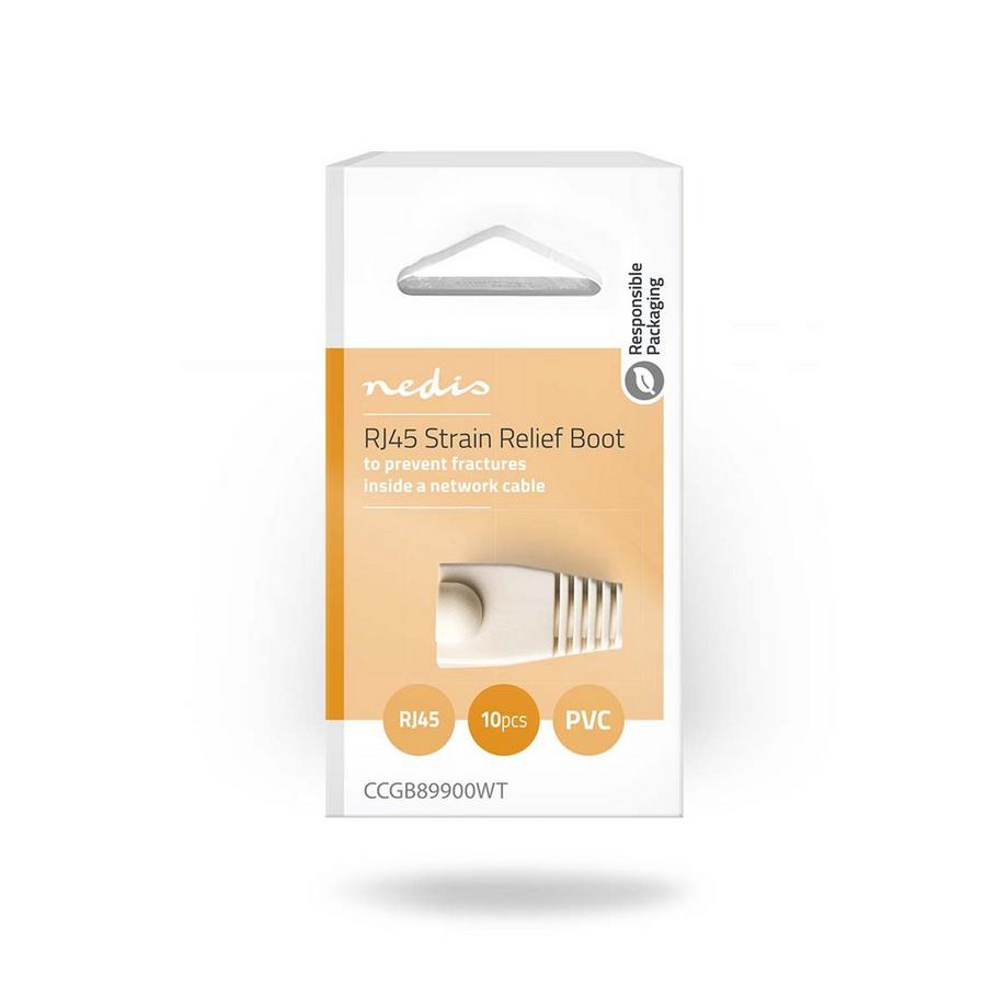 Nedis  manicotto antistrappo | RJ45 | PVC | Bianco | Scatola | 10 pz. 