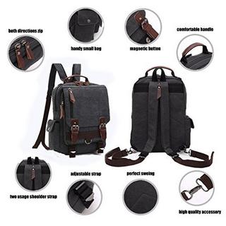 Only-bags.store Vintage Rucksack Rucksack Leinwand Tasche Bote Tasche für Arbeit und Schule  