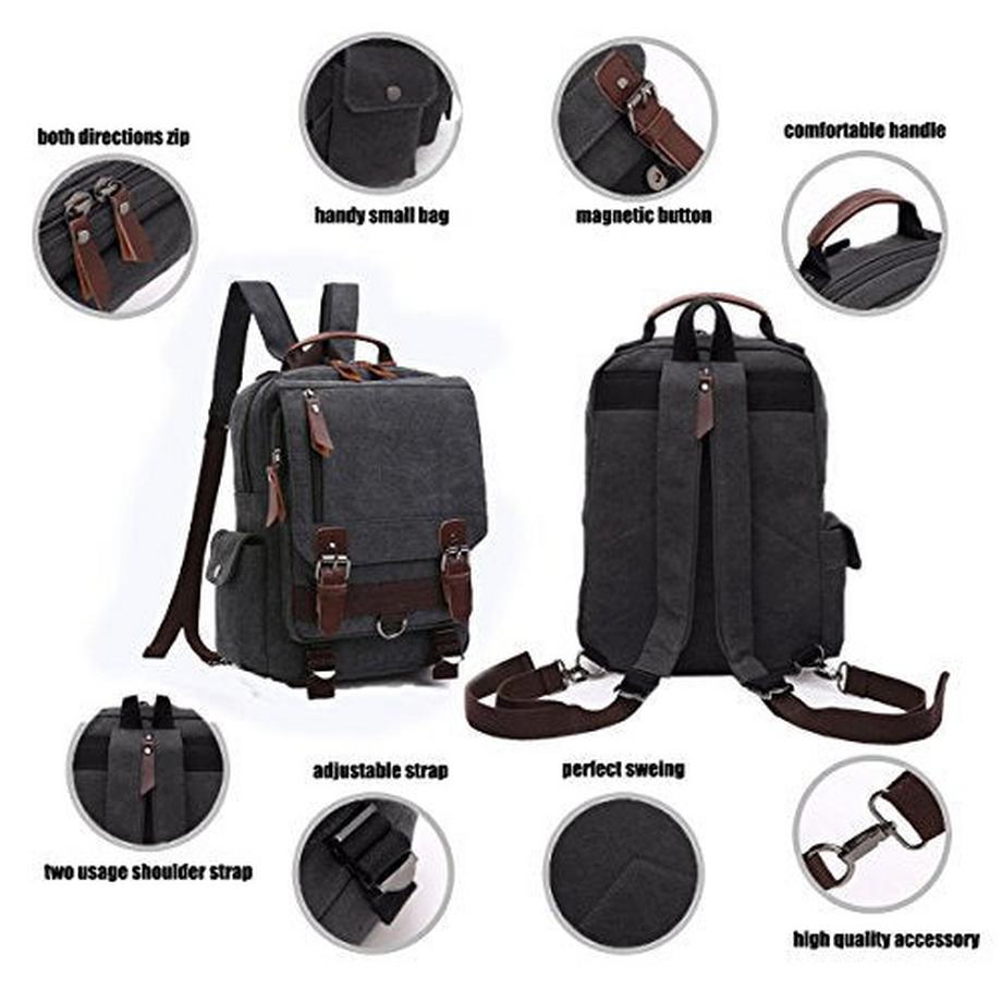 Only-bags.store Vintage Canvas Messenger Rucksack  