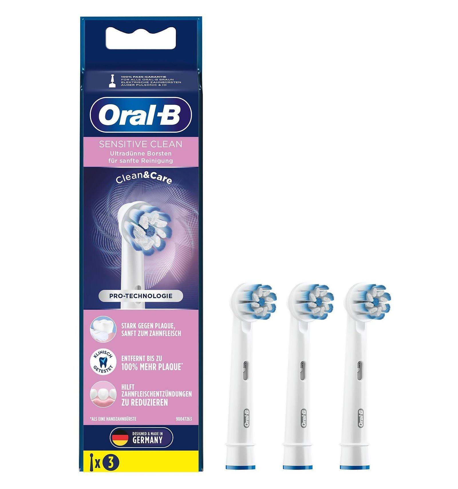 Oral-B Pack de 3 brossettes Oral B Sensitive Clean Blanc  