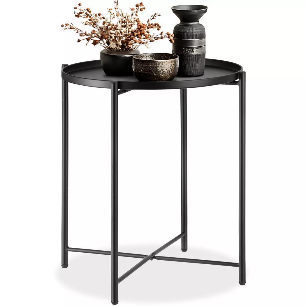 tectake Bedside Table Chester in Black