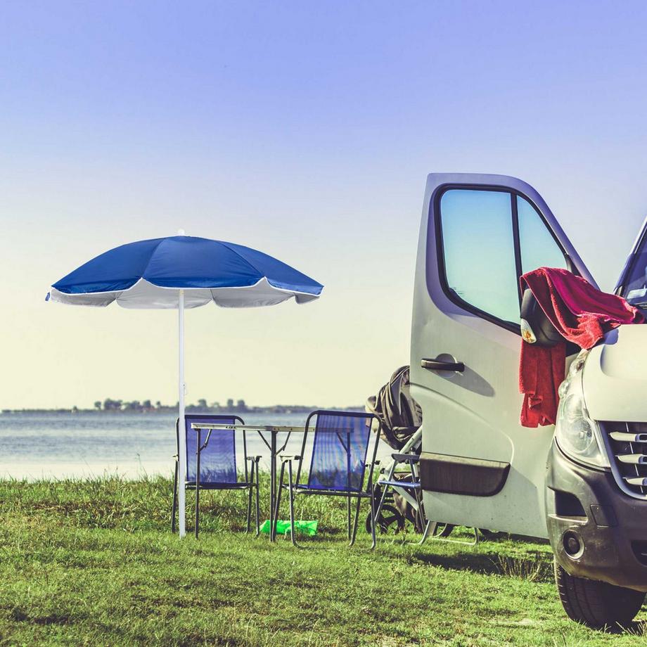 Northix Blauer Sonnenschirm 160 cm  