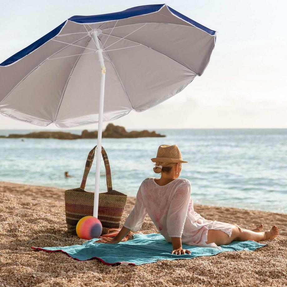 Northix Blauer Sonnenschirm 160 cm  