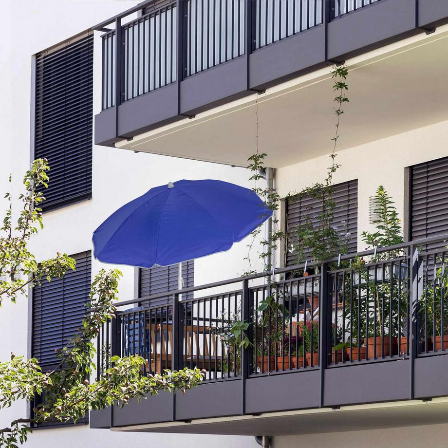 Northix Blauer Sonnenschirm 160 cm  