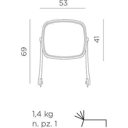 NARDI outdoor Sonnenschutz für Sonnenliege Alfa Omega weiss  